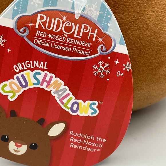 Squishmallow Rudolph The Red Nose Reindeer 5" Christmas Soft Plush Toy NWT HTF - Picture 4 of 8